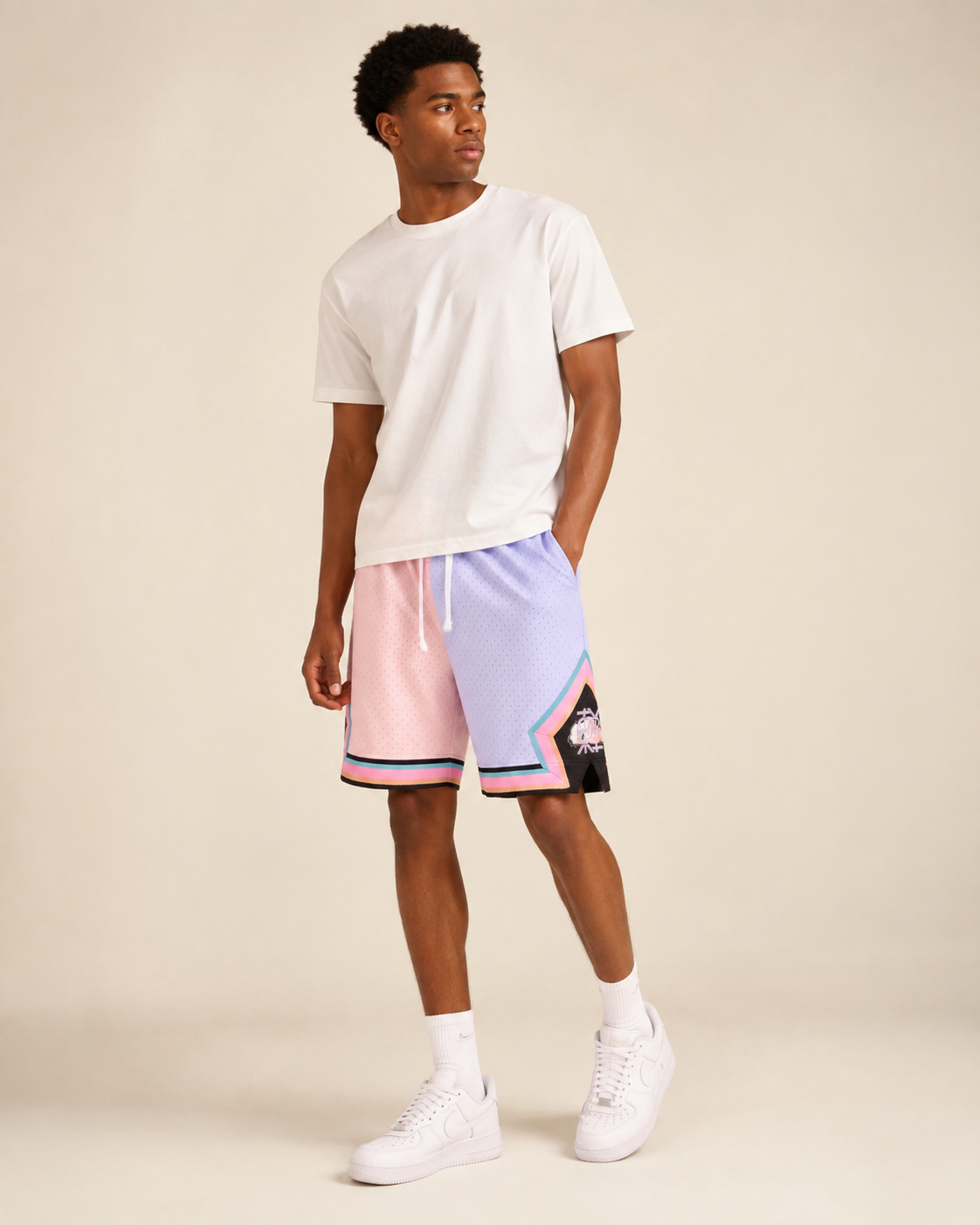 Jordan Shorts קולורבלוק ורוד-סגול